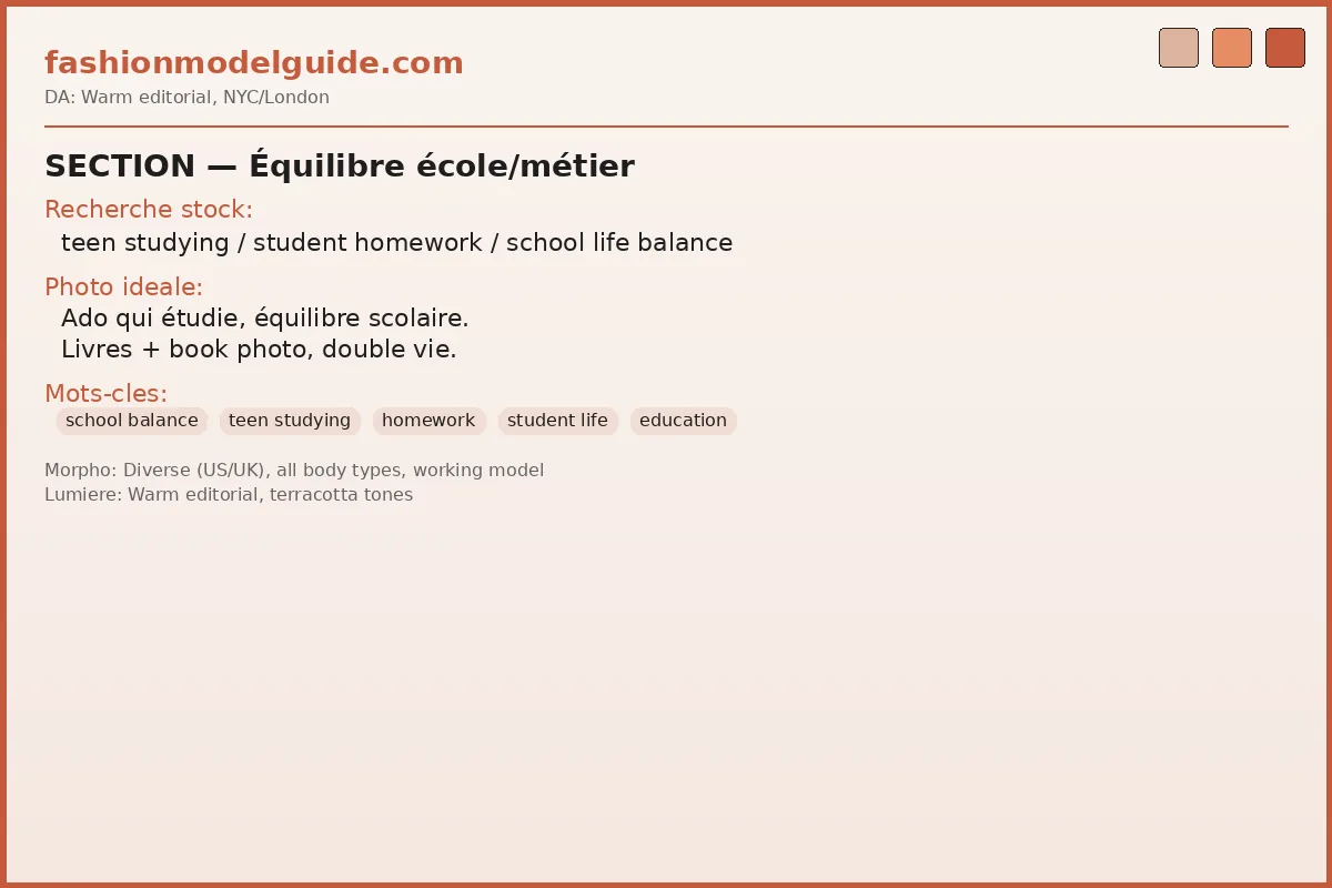 School and modeling balance for young models
