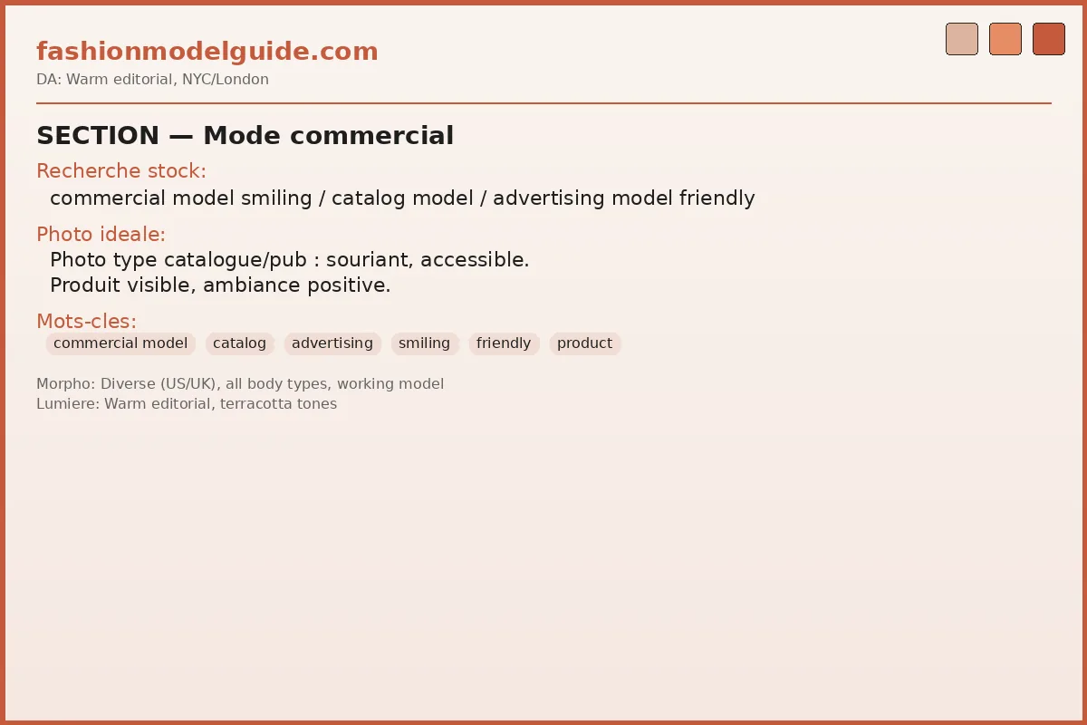 Commercial modeling — advertising and catalog