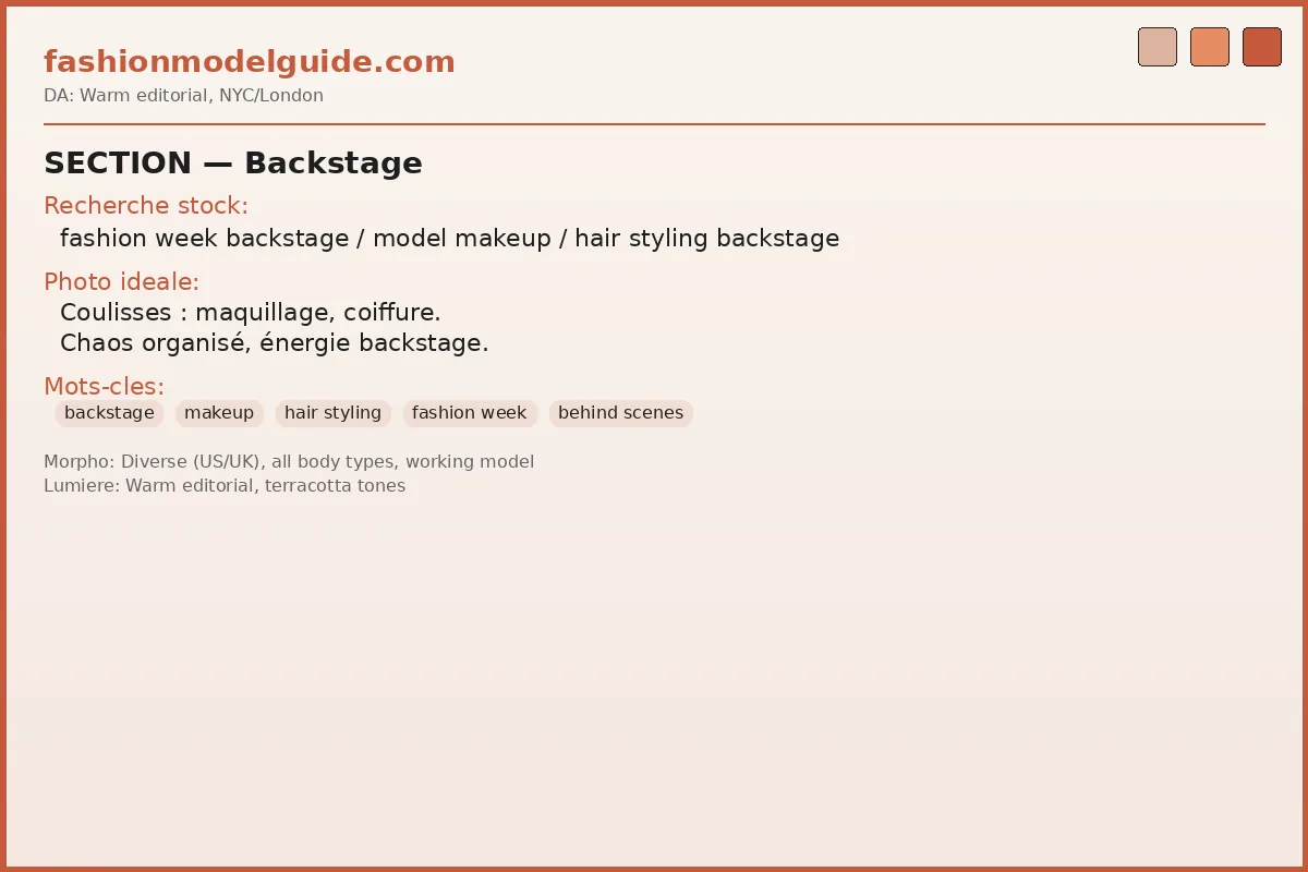 Fashion week backstage — makeup and preparation