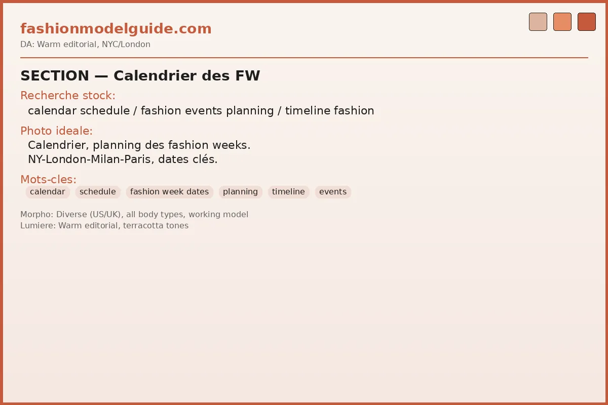Fashion weeks calendar — dates and schedule