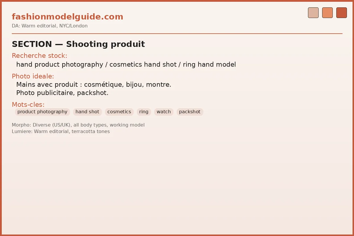 Product shoot with hand model — advertising