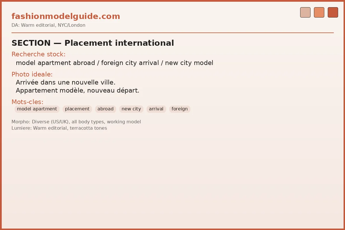 International model placement — new city